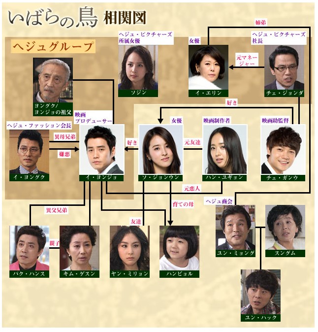  いばらの鳥　相関図